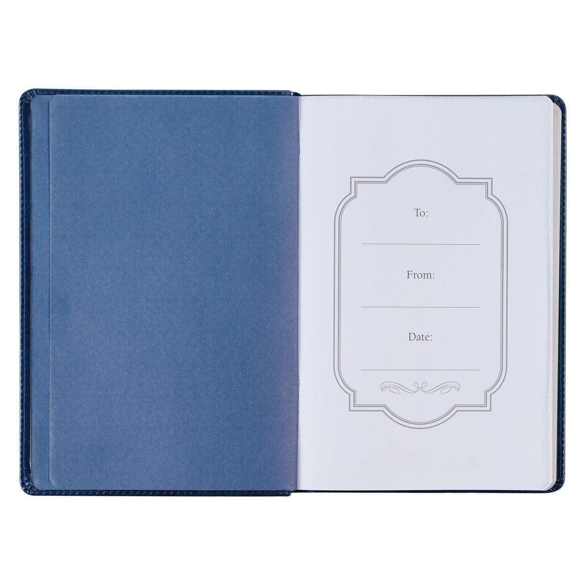 Blessed is the One Navy Faux Leather Classic Journal - Jeremiah 17:7 - Pura Vida Books