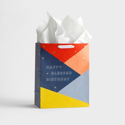 Bolsa grande - Happy + Blessed Birthday