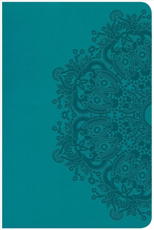 CSB Compact Ultrathin Bible, Teal Leather Touch - Pura Vida Books