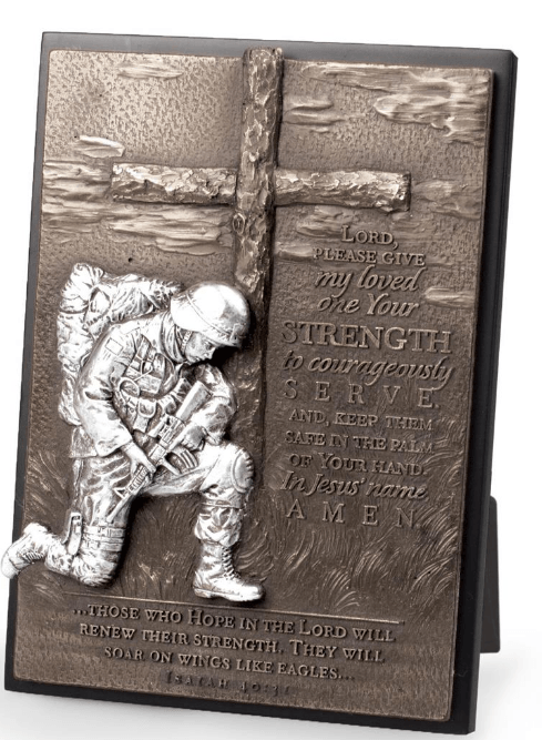 Escultura Plaque Moments of faith soldier ( Momentos de fe Soldado)