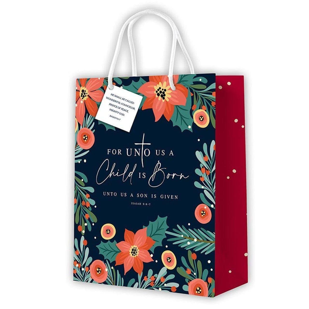 For Unto Us a Child is Born Gift Bag - Pura Vida Books