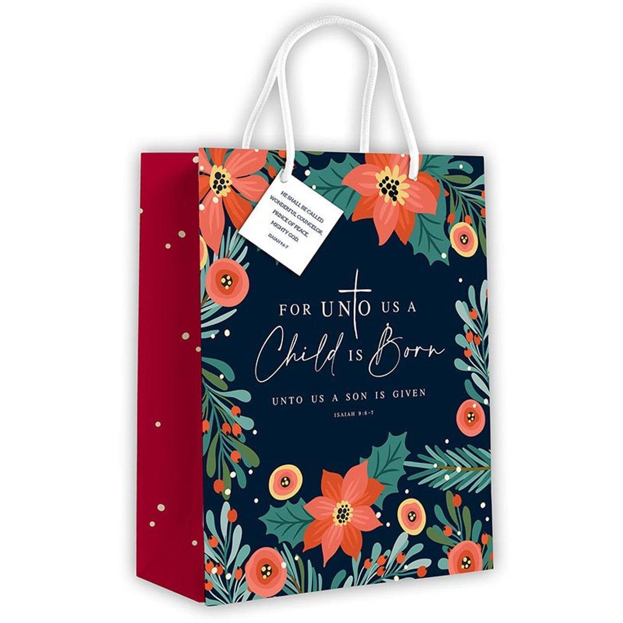 For Unto Us a Child is Born Gift Bag - Pura Vida Books