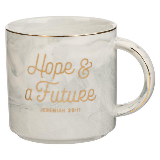 Hope and a Future White Ceramic Coffee Mug - Pura Vida Books