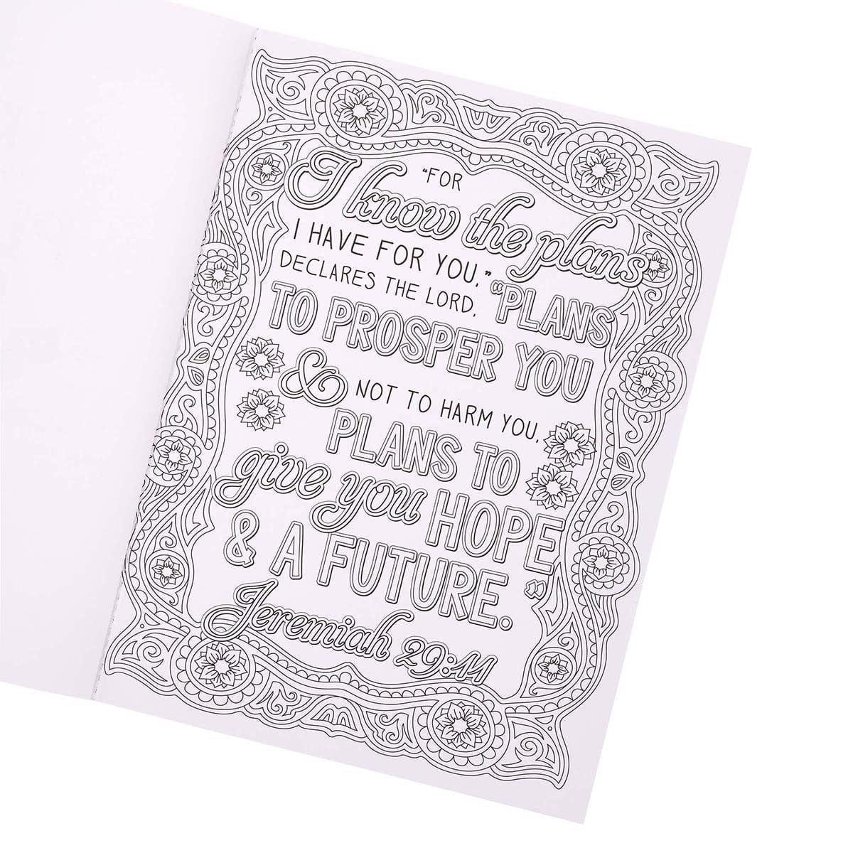 I Know the Plans I Have for You Coloring Book for Adults - Jeremiah 29:11 - Pura Vida Books