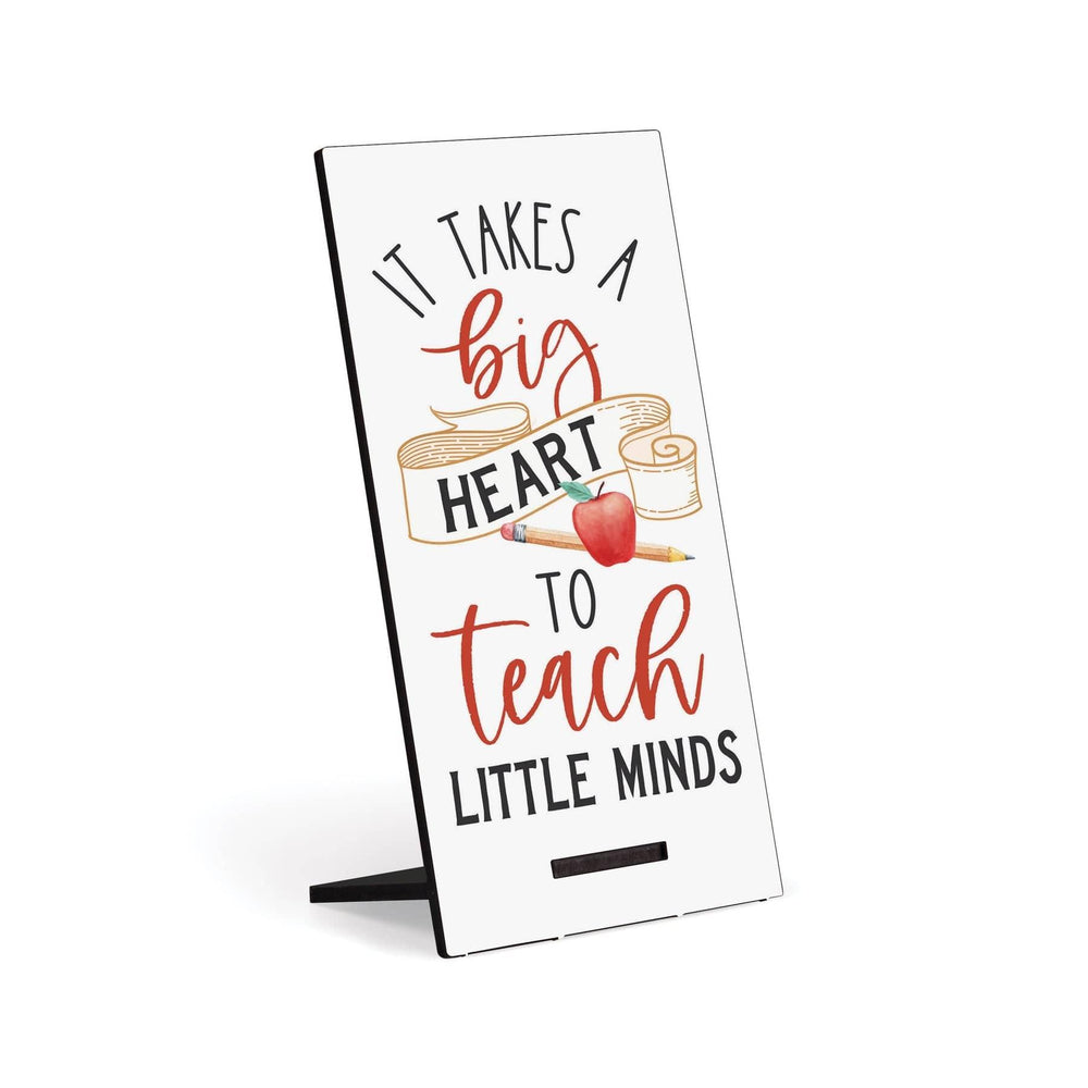 It Takes A Big Heart To Teach Little Minds Snap Sign - Pura Vida Books