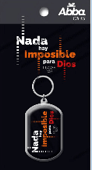 Llavero Acrílico. Nada es imposible para Dios