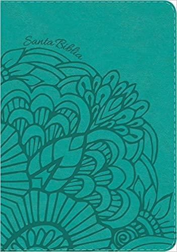 NVI Biblia Letra Grande Tamaño Manual aqua, símil piel con índice - Pura Vida Books