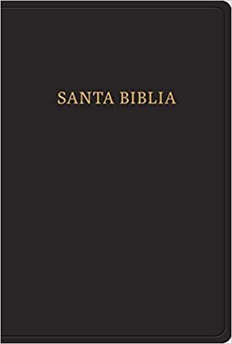 RVR 1960 Biblia letra gigante, negro imitación piel con índice - Pura Vida Books