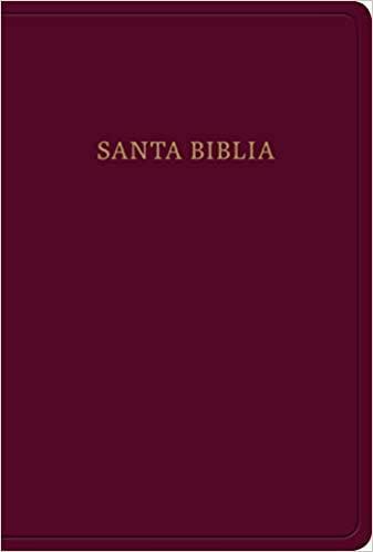 RVR 1960 Biblia letra grande tamaño manual, borgoña imitación piel con índice - Pura Vida Books