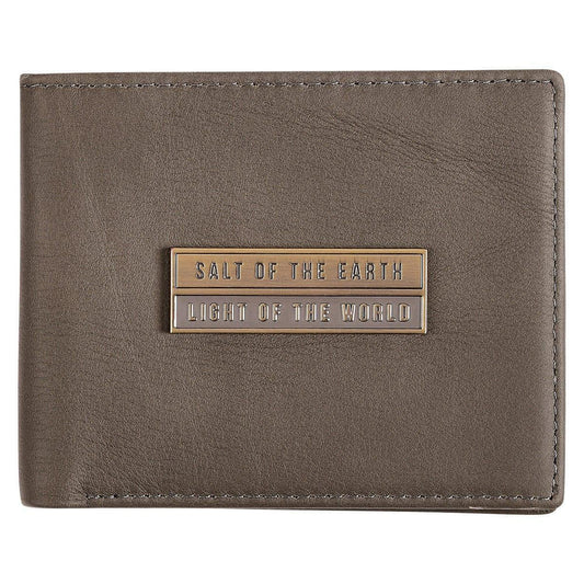 Salt Of The Earth Gray Genuine Leather Wallet - Pura Vida Books