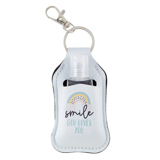 Smile! God Loves You! Hand Sanitizer Key Chain - Pura Vida Books