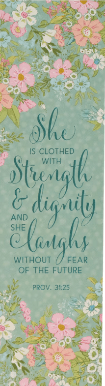 Strength and Dignity Teal Floral paquete de 10 (Se viste con fuerza y dignidad)