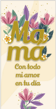 Tarjeta mamá con todo mi amor en tu día