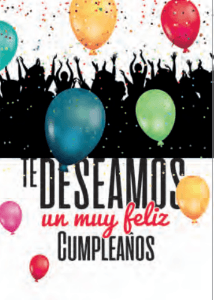Tarjeta Te deseamos un muy feliz cumpleaños