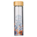 Thankful Grateful Blessed Glass Water Bottle with Bamboo Lid and Sleeve - Pura Vida Books