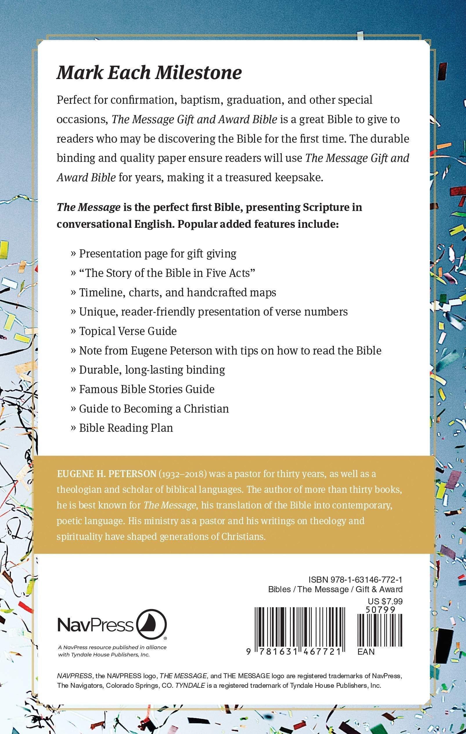 The Message Gift and Award Bible - Pura Vida Books