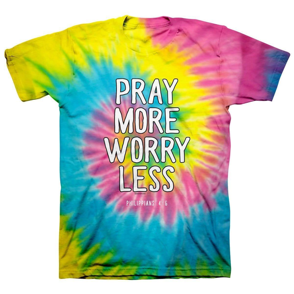 Tie Dye T-Shirt Pray More Spiral - Pura Vida Books
