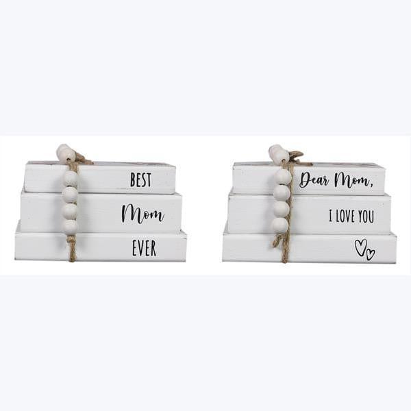Wood Faux Book Tabletop Décor, 2 Assorted - Pura Vida Books