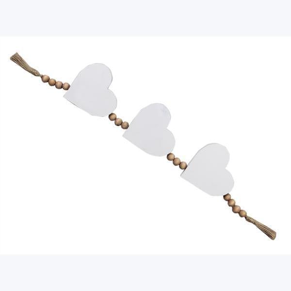 Wood Home Heart Garland with Cross Design - Pura Vida Books