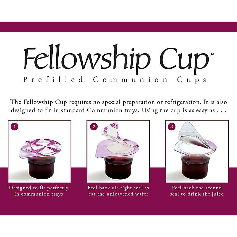 Fellowship Cup ® - Prefilled Communion Cups (Juice / Wafer) – 250 Count Box