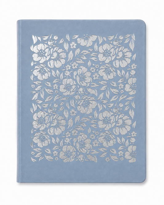 Biblia NTV - Margen amplio para apuntes | Azul Floral con Filament