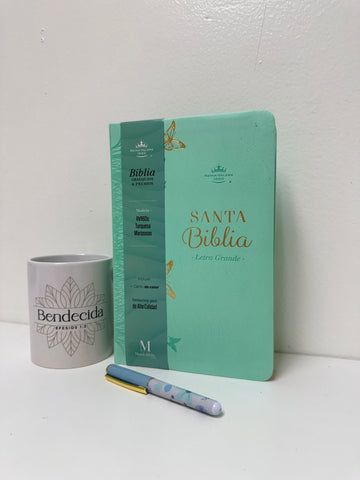 Biblia RVR1960 | Edición Regalo turquesa mariposa