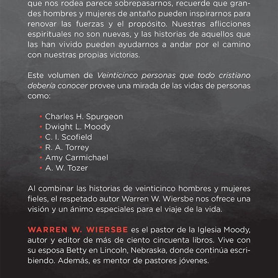 25 personas que todo cristiano debería conocer - Warren W. Wiersebe - Pura Vida Books