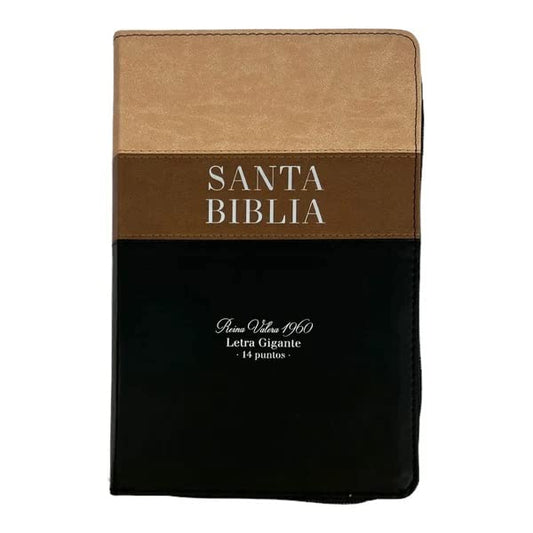 Biblia RVR1960 | Tricolor Beige, Café y Negro