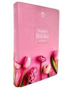 Biblia RVR60 Supreme Flores (Rosa)