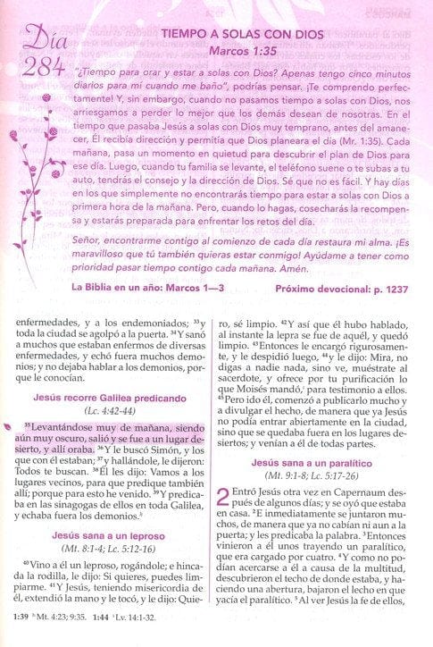 Biblia de la Mujer Conforme al Corazón de Dios: Edición Jardín
