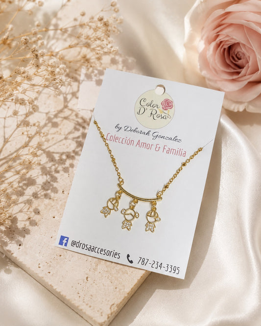 Cadena colección Amor y familia| Color D rosa