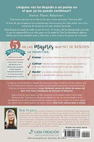 5 hábitos de las mujeres que no se rinden - Nicki Koziarz - Pura Vida Books