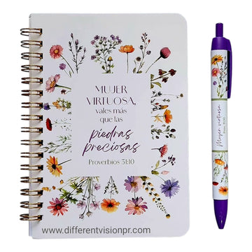 Set de Libreta de Anillas con Bolígrafo | Mujer Virtuosa