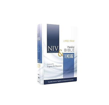 NIV, The Message, Parallel Bible, Large Print, Hardcover: Two Bible Versions Together for Study and Comparison Hardcover – Large Print, - Pura Vida Books
