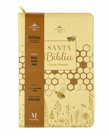 Biblia RVR1960 | Tapa Abeja con Cierre