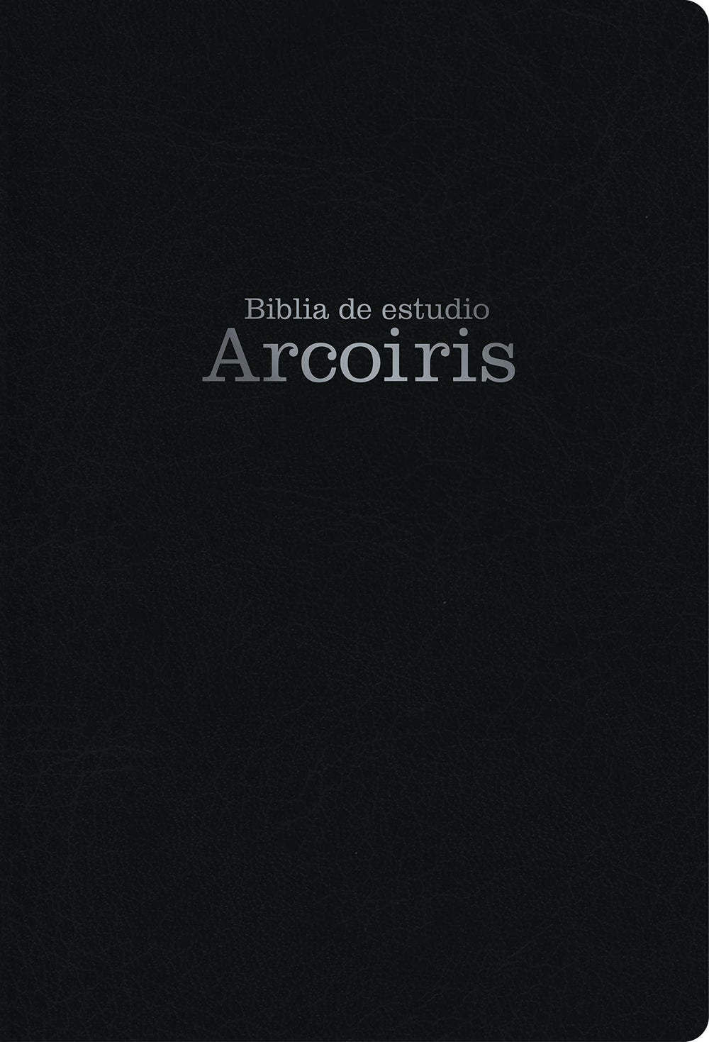 RVR 1960 Biblia de estudio Arco Iris, negro símil piel | RVR 1960 - Pura Vida Books