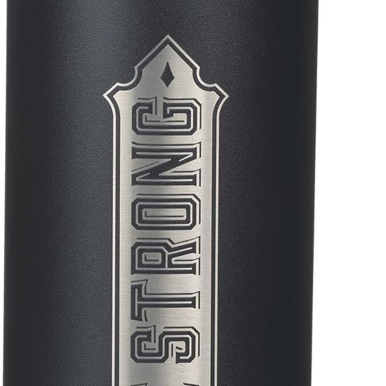 Be Strong Black Stainless Steel Water Bottle - Pura Vida Books