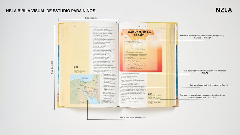 NBLA, Biblia visual de estudio para niños, Tapa Dura. Dr