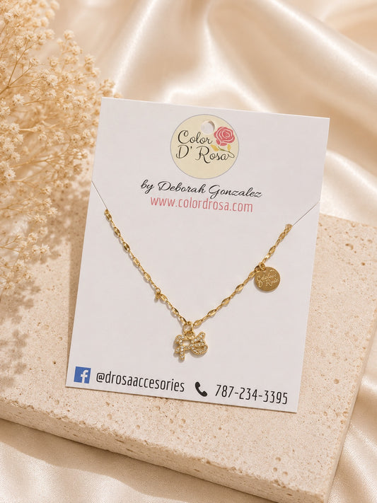 Cadena Fe (rhinestone) | Color D rosa