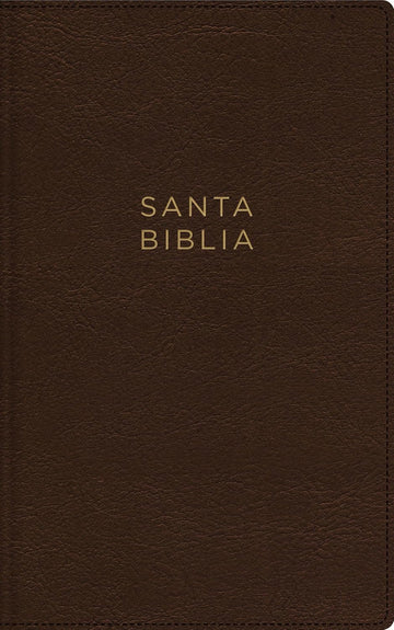 Biblia NBLA | Ultrafina Leathersoft Café, Tamaño Manual, Letra Grande y Palabras de Jesús en Rojo