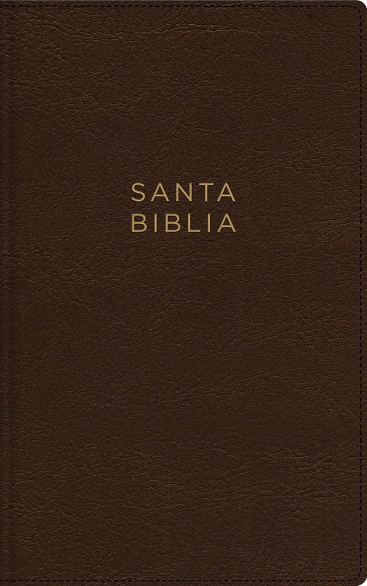Biblia NBLA | Ultrafina Leathersoft Café, Tamaño Manual, Letra Grande y Palabras de Jesús en Rojo
