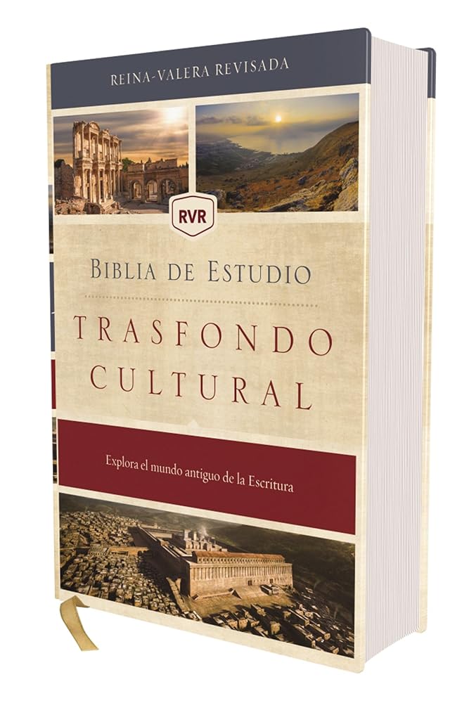 RVR, Biblia de estudio trasfondo cultural, Tapa dura, Interior a color, Comfort Print: Explora el mundo antiguo de la Escritura (Spanish Edition) cover image