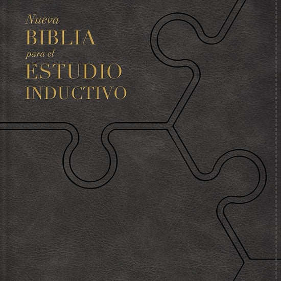 NBLA, Nueva Biblia para el estudio inductivo, Interior a dos colores, Leathersoft, Gris, Comfort Print (Spanish Edition) cover image