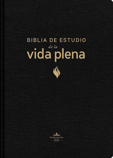 RVR60, Biblia de estudio de la vida plena, Edición clásica, Piel fabricada, Negro, Palabras de Jesús en rojo, Comfort Print (Spanish Edition) cover image