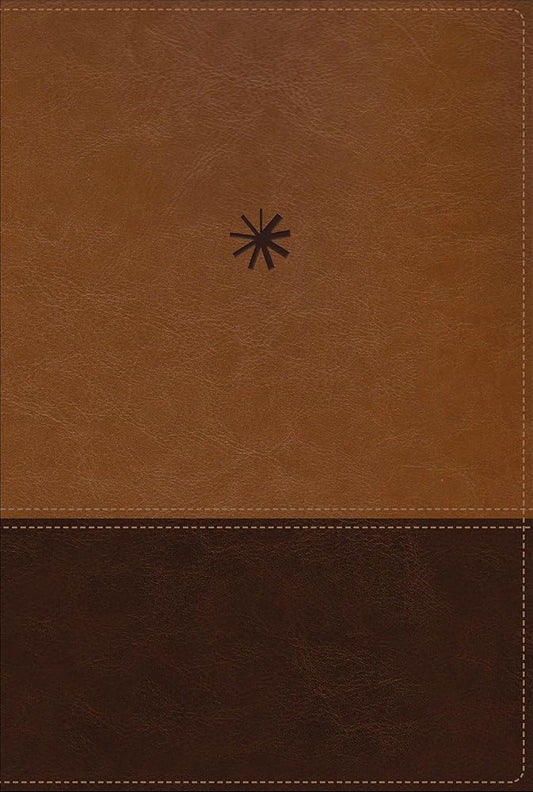 NBLA, Biblia Cronológica de Estudio, Interior a cuatro colores, Leathersoft, dos tonos café, Comfort Print (Spanish Edition) cover image