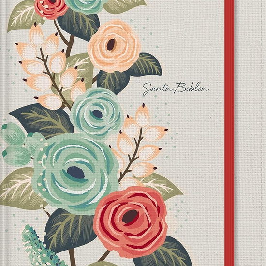 RVR60, Santa Biblia, Edición para notas, Tapa dura/tela, Floral, Cierre elástico: Reflexiona, escribe o crea arte junto a tus versículos favoritos (Spanish Edition) cover image
