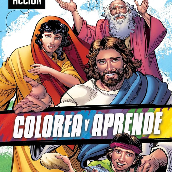 La Biblia en acción: Colorea y aprende (The Action Bible: Color and Learn) (Spanish) (Action Bible Series) (Spanish Edition) cover image
