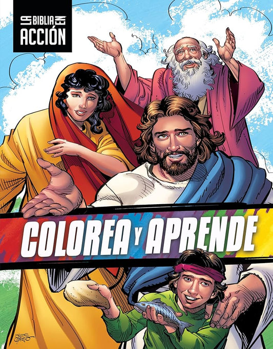 La Biblia en acción: Colorea y aprende (The Action Bible: Color and Learn) (Spanish) (Action Bible Series) (Spanish Edition) cover image