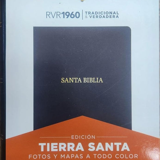 Biblia RVR 1960 Letra Grande Tamano Manual Edicion Tierra Santa Negro Simil Piel cover image