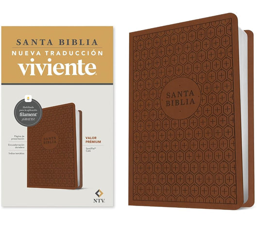 Biblia valor prémium NTV con Filament (SentiPiel, Café) (Spanish Edition) cover image